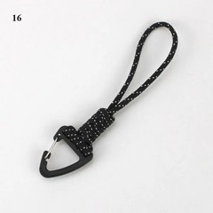 Paracord Lanyard Survival Keychain Carabiner Triangle Buckle Strap Braided Cord
