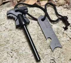 Bushcraft Fire Starter Ferro Rod Flint Steel Striker Camping Survival