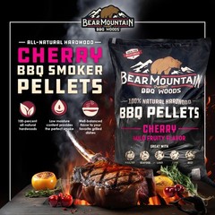 Bear Mountain BBQ All Natural Hardwood Cherry Smoker Pellets, 20 lbs (2 Pack)