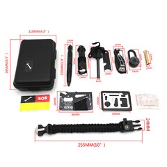 Survival Kit Emergency Tools Military Camping Tactical Outdoor Disaster Zombie