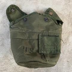 US Army Military Issue 1 QT Canteen Cover Pouch OD Nylon w Alice Clips [A15]