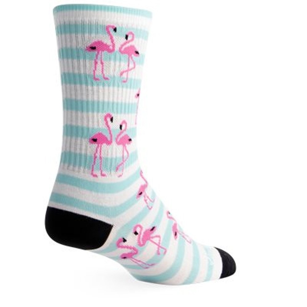 Sockguy, Flamingo, Crew Cuff Socks, 6-inch – Large-X-Large, Flamingo