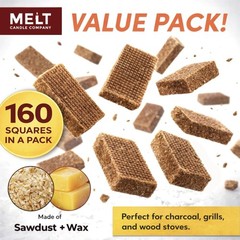 Fire Starter Squares, 160 pcs – Charcoal Fire Starters for Campfires, Grill, …