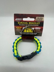 SecureLine Survival Bracelet Nylon Paracord Rope Lot of 5 – Medium, Green/Blue
