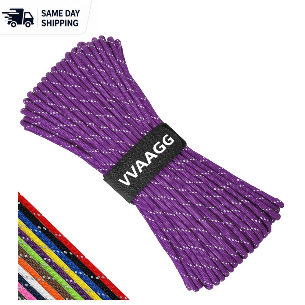 550lb Reflective Nylon Paracord 100 Feet – Perfect for Camping & Survival Gear