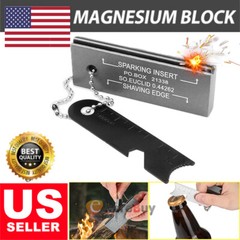 LOT Outdoor Survival Magnesium Flint Steel Striker Fire Starter Lighter Camping