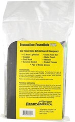 Emergency Survival Kit with Food Water Rations Blanket Lightstick Whistle Gloves