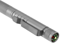 5 in 1 Compact Survival Tool Matte Grey Compass Punch Striker Flint Whistle