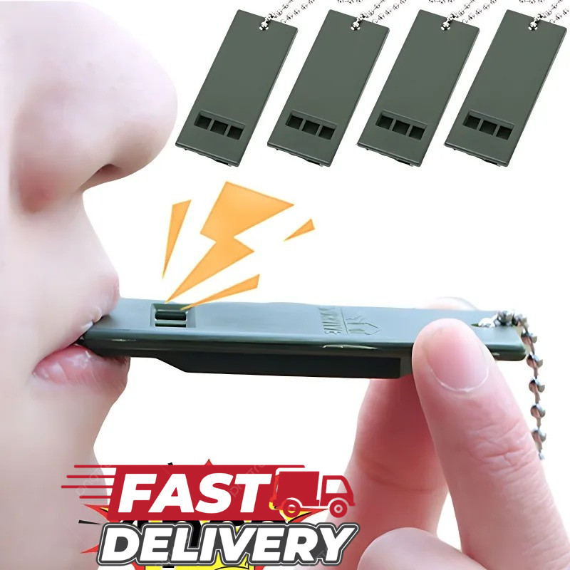 3 Frequency Survival Whistle High Decibel Emergency Keychain Camping Hiking Gear