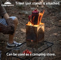 CAMPINGMOON Foldable Collapsible Charcoal Chimney Starter Barbecue BBQ Campin…