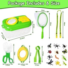 Explorer Set for Kids Ages 4 and Up, 17 Piece Explorer Set for Kids, Insect Box with…