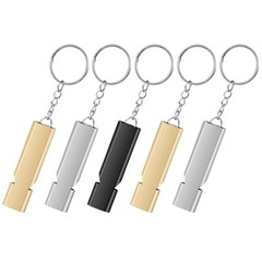 2 Pack 120db Emergency Whistles with Key Ring for Outdoor Hiking Camping