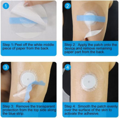 Freestyle Sensor Adhesive Bandage Patches for Libre 2 Cover Waterproof Clear Fil