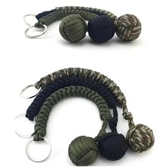 Paracord Monkey Fist Style Keychain Outdoor Hiking Accessory