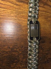 Camouflage Paracord Survival Rope Bracelet, USA, 9” Total Length, New