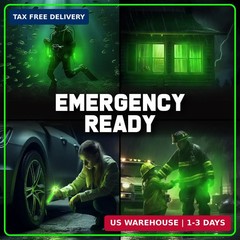 PartySticks Emergency Glow Sticks – 12 Ultra Bright Individually Wrapped Militar
