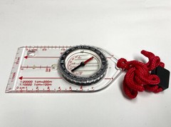 Hiking Backpacking Compass & 3 Wallet sized Fire Starters Prepper Survialist Kit
