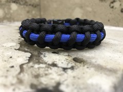 Thin Blue Line Paracord Bracelet Made By CA Peace Officer