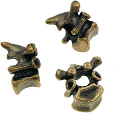 Retro Brass Vertebra Paracord Beads,Antique EDC Charms Pendant for Knife Lanyard