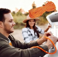 2Mm Reflective Dyneema Cord for Paracord, Tent,Tarp,Camping,Kite | 65Ft Orange T