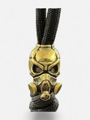 Steampunk Skull Lanyard Bead EDC Paracord Knife Charm Cyberpunk Pendant Gas Mask