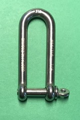 1/4 Inch 6mm Stainless Steel 316 Long D Shackle Marine Grade Dee Rigging