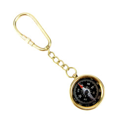Lot of 10 Pcs Pocket Brass Compass Directional Hiking Camping Survival Keychain