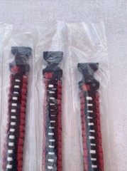 Paracord Survival Bracelet Set Lot Of 5 Red & Black
