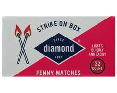 10X Greenlight Penny Small Wooden Diamond Strike On Box 10 pack Kitchen Matches