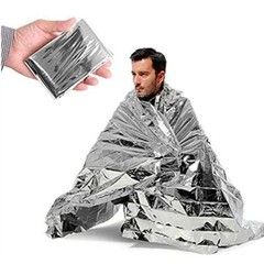 Emergency Mylar Thermal Blanket, Outdoor Survival Foil for First Aid, Camping, H