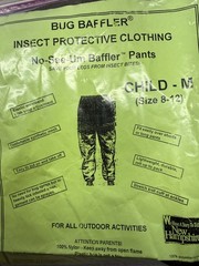 Bug Baffler – Mesh Insect Protective Pants Child M 8-12 Hike Camp . 2 Pair Lot