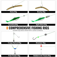 PLUSINNO Fishing Gear 6.3″ x 3.7″ x 1.8″, 253pcs Accessories Kit
