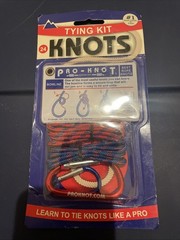 Pro-Knot Knot Tying Kit 24 Essential Rope Knots Instructions Cards 2 Carabiners
