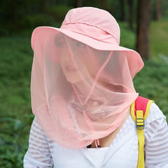 Mosquito Head Net Hat, Safari Sun Hat with Veil Mesh Protection from Insect