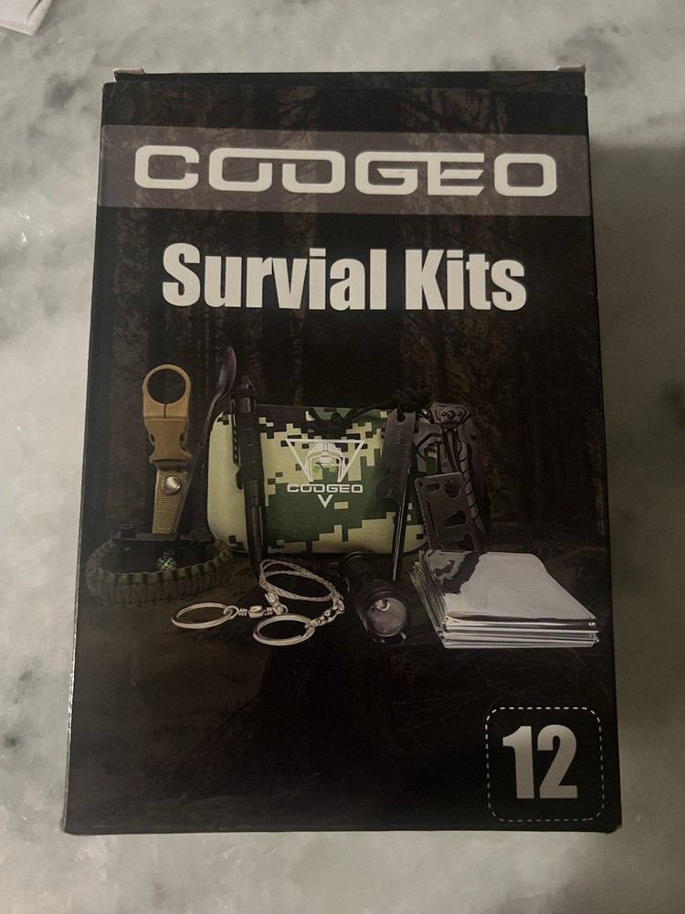COOGEO Survival Kit 12 Piece BRAND NEW Camping Hiking Fishing Outdoor Gear
