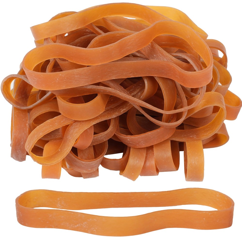 Rubber Bands Large Wide 6.5inch 35pcs Natural color of rubber
