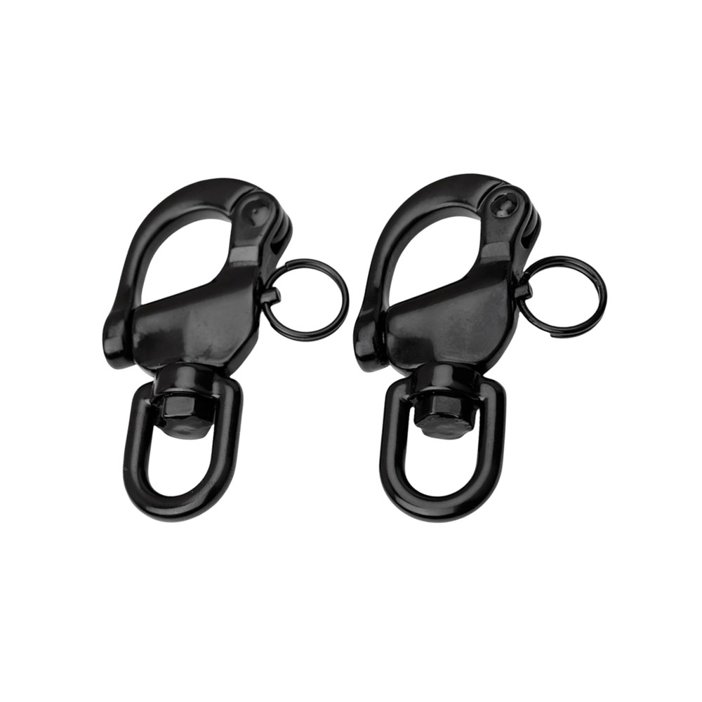 Pair of Swivel Eye Snap Shackle Quick Release Bail Rigging Sailing Boat Marin…