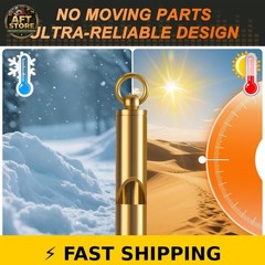 Upeckaroo Brass Emergency Whistles 2 Pack – Loud Safety Whistle