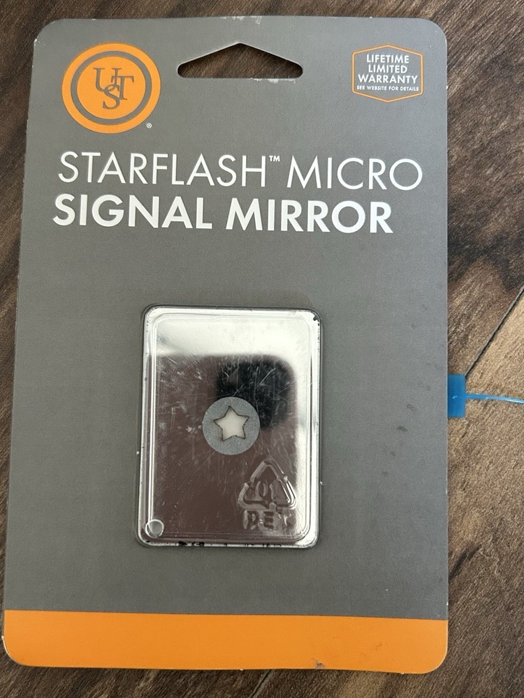 UST Starflash Micro Signal Mirror with Targeting Star Lightweight Compact