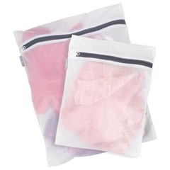 iDesign Mesh Laundry Bags with Built in Zipper for Combo Set, Set of 2