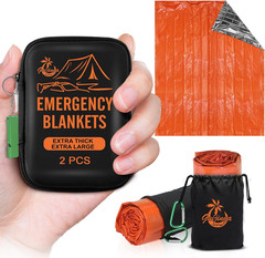 Emergency Blankets for Survival, 2-Pack/4-Pack Space Blankets, Gigantic & Extrem
