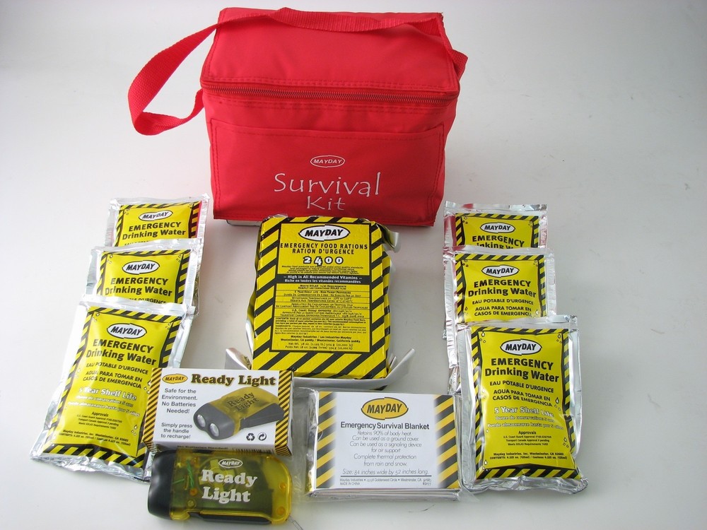 72 hr. Emergency Survival Kit – Economy 1 Person KT3SP Mayday Food Bar,Water,