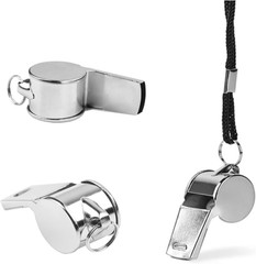 Stainless Steel Coach Referee Whistle with Lanyard Loud 120db Sports Training