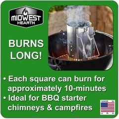 Fire Starter Squares Quick-Light 144-count Made in USA