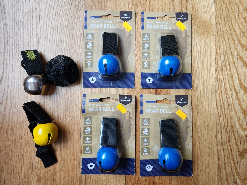 Stansport Bear Bells Lot of 6 NWT Hiking Camping Hunting Riding Trail Safety