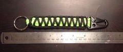ONE (1) Paracord Keychain FOB 550 Tactical USA Custom Colors TJPARACORD +HK HOOK