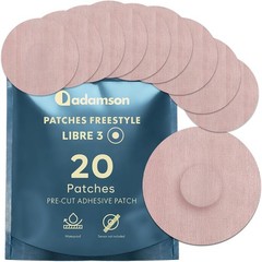 Easy-Apply Beige Sensor Covers for Freestyle Libre 3 – 20 Patches for Sports Use