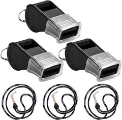 Visibly Loud Sports Whistles – Lightweight 3-Piece Set with Mouth Guards