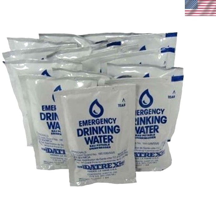 Compact Emergency Water Packets – 12 Sachets, 5- Shelf Life, Unflavored