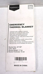 Periemala Emergency Blankets For Survival Gear 4 Pack Camping Thermal Pads